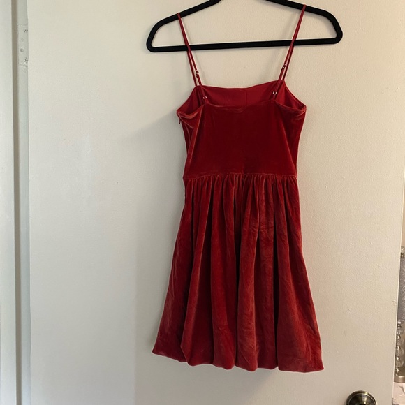 Red Velvet Bubble Dress - Picture 2 of 4